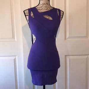 Purple mini Bebe dress